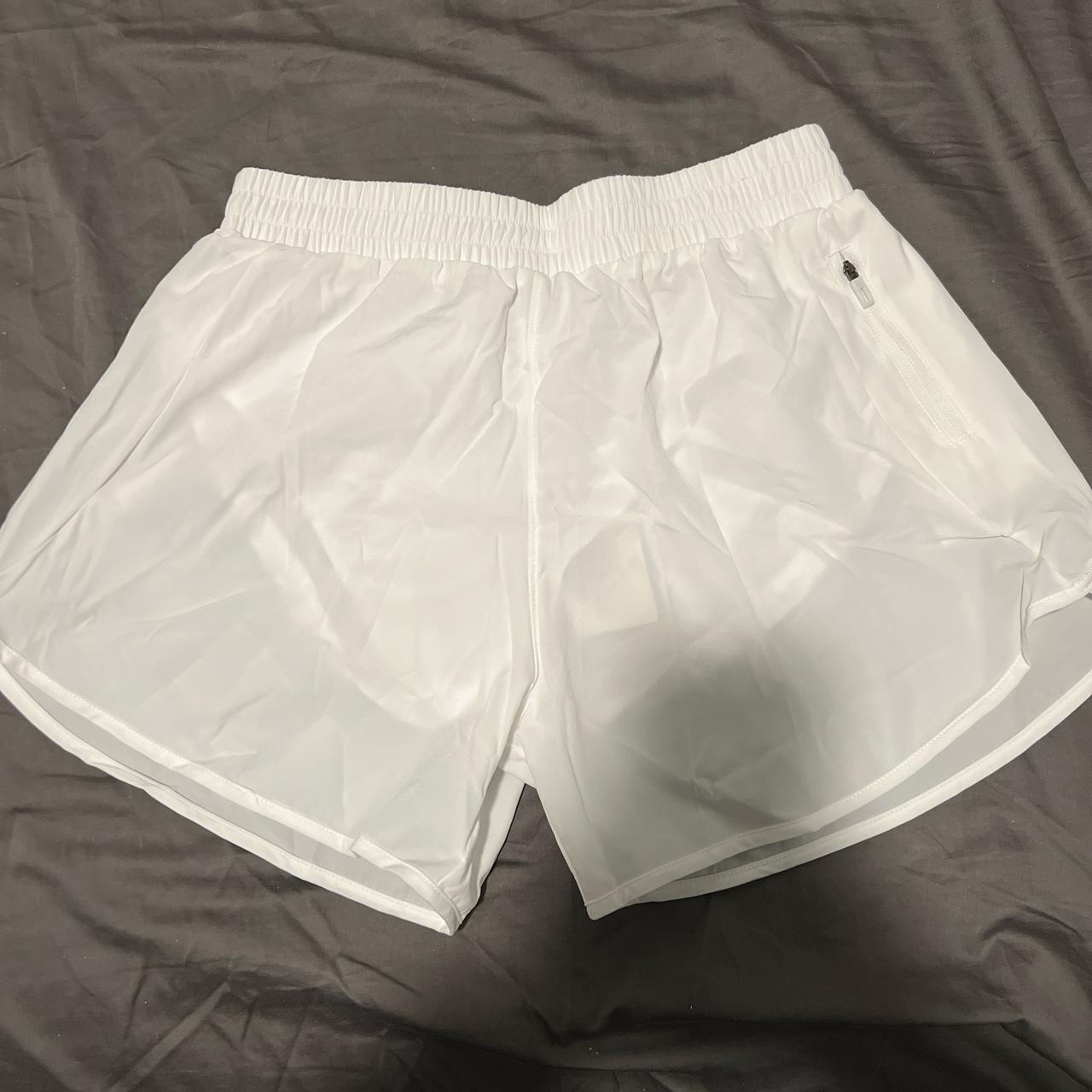 White running shorts - Depop