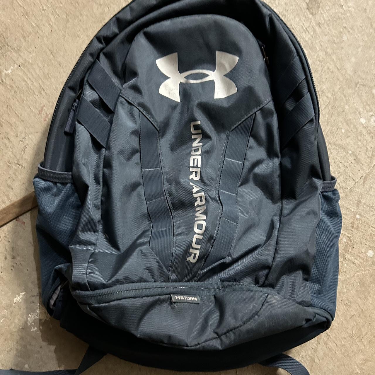 Blue under armor backpack great for hiking, gym and... Depop