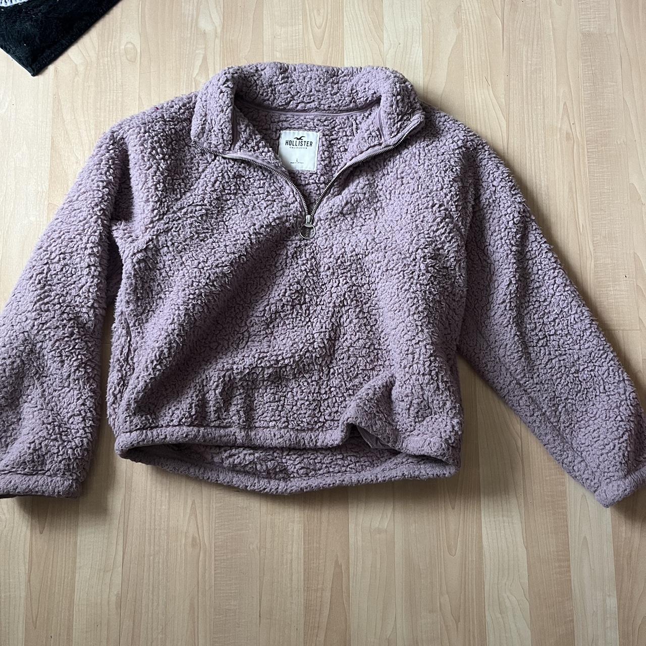 purple sherpa from Hollister, super fluffy and... - Depop
