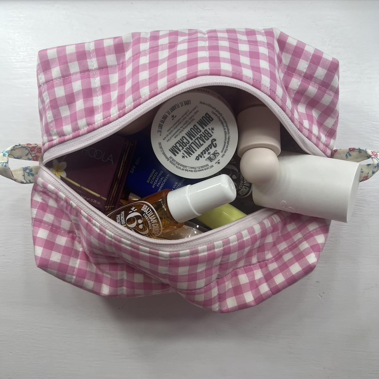 Handmade quilted makeup bag Medium Fully lined 30 Depop