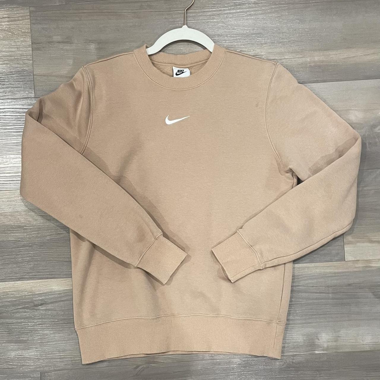 tan crewneck nike