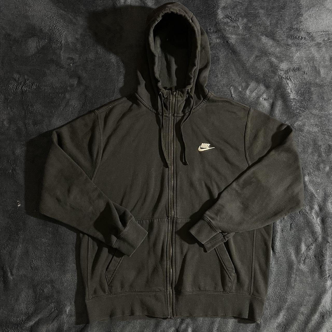zip up nike hoodie black