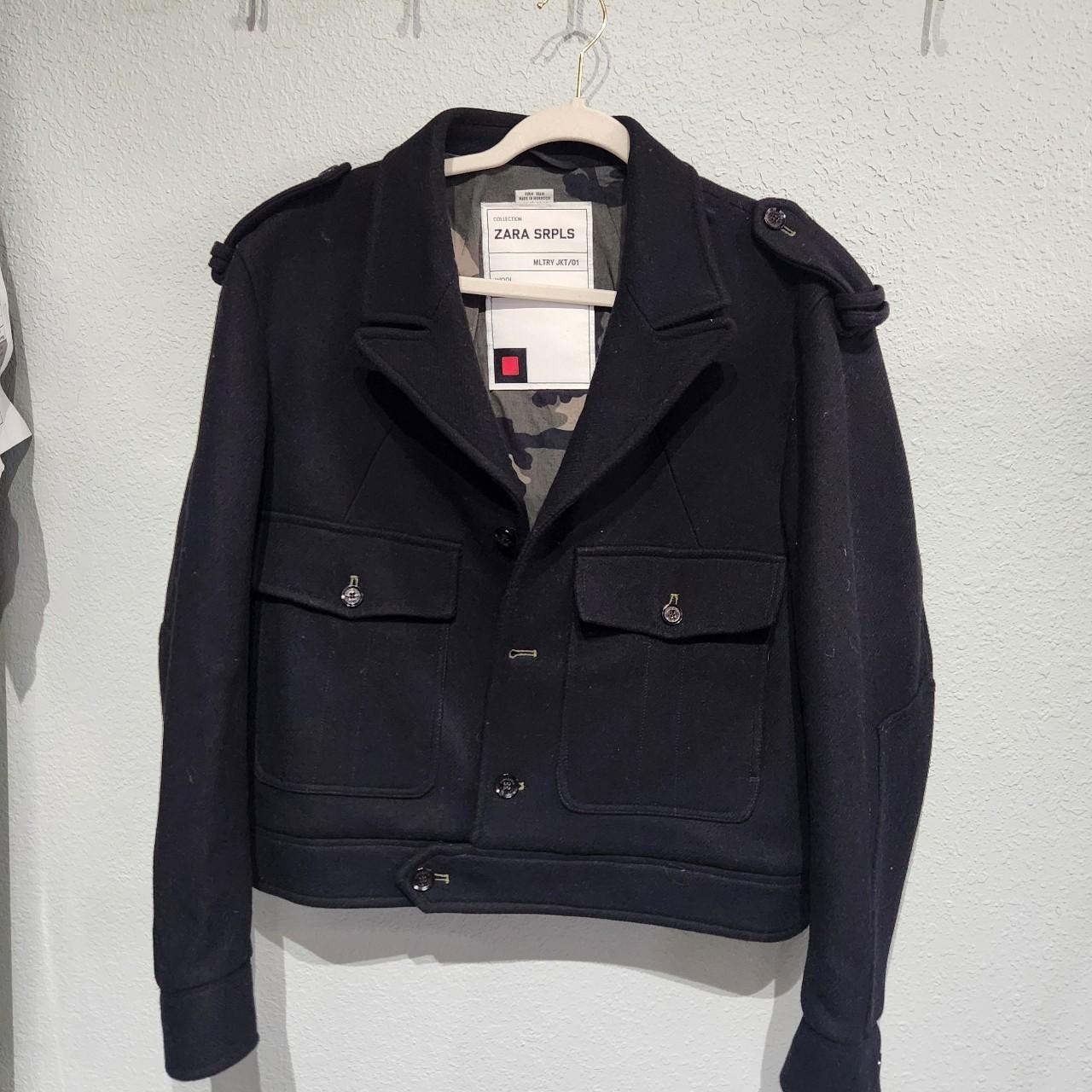 ZARA SRPLS. MILITARY JACKET: Short wool jacket with | Depop