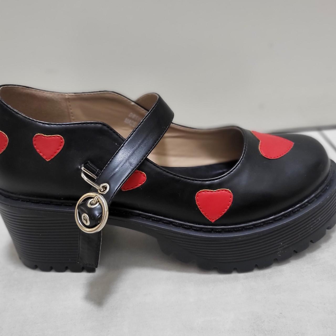 DANGERFIELD red heart mary jane platforms Depop