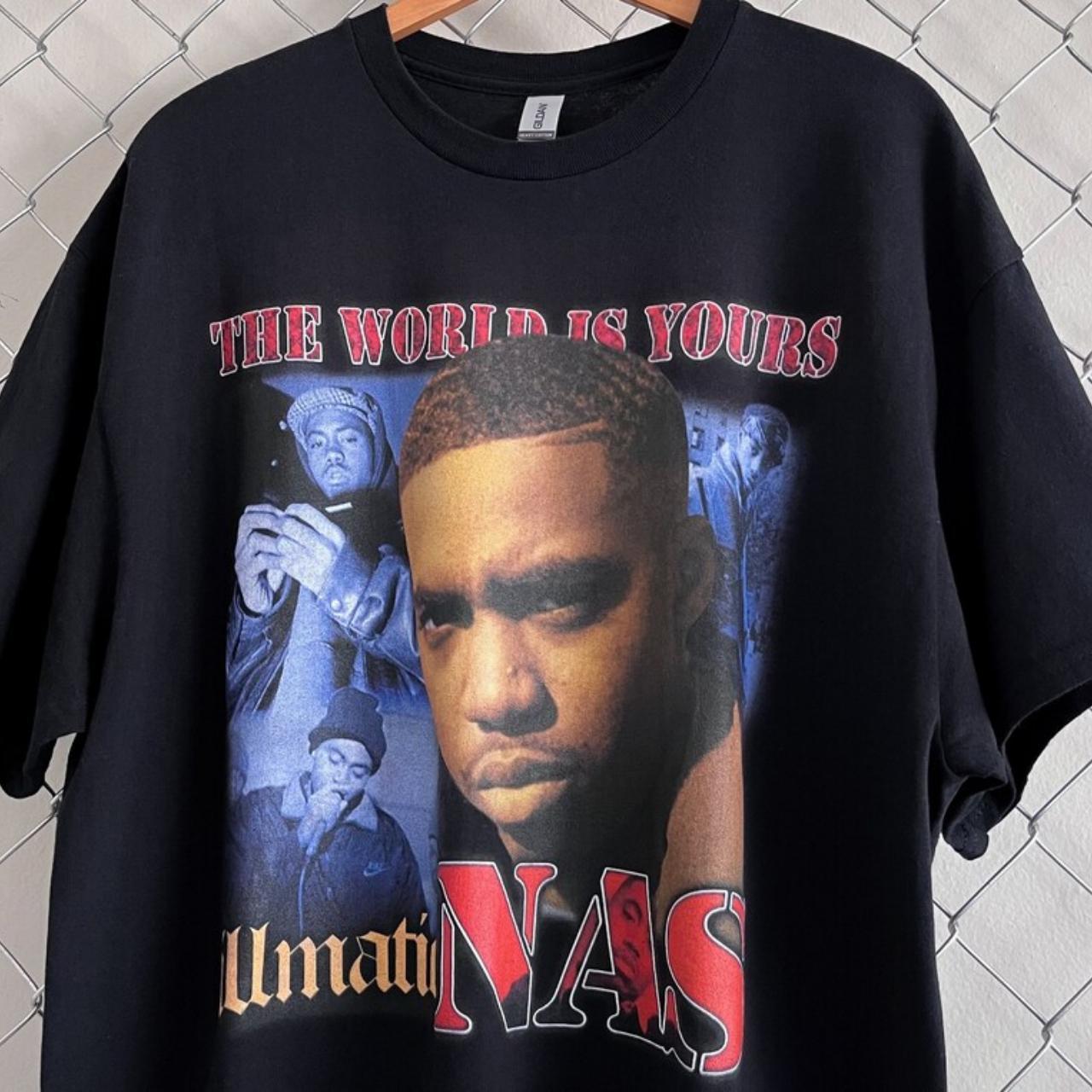 Vintage Style Illmatic Nas The World Is Yours Rap Tee - Depop