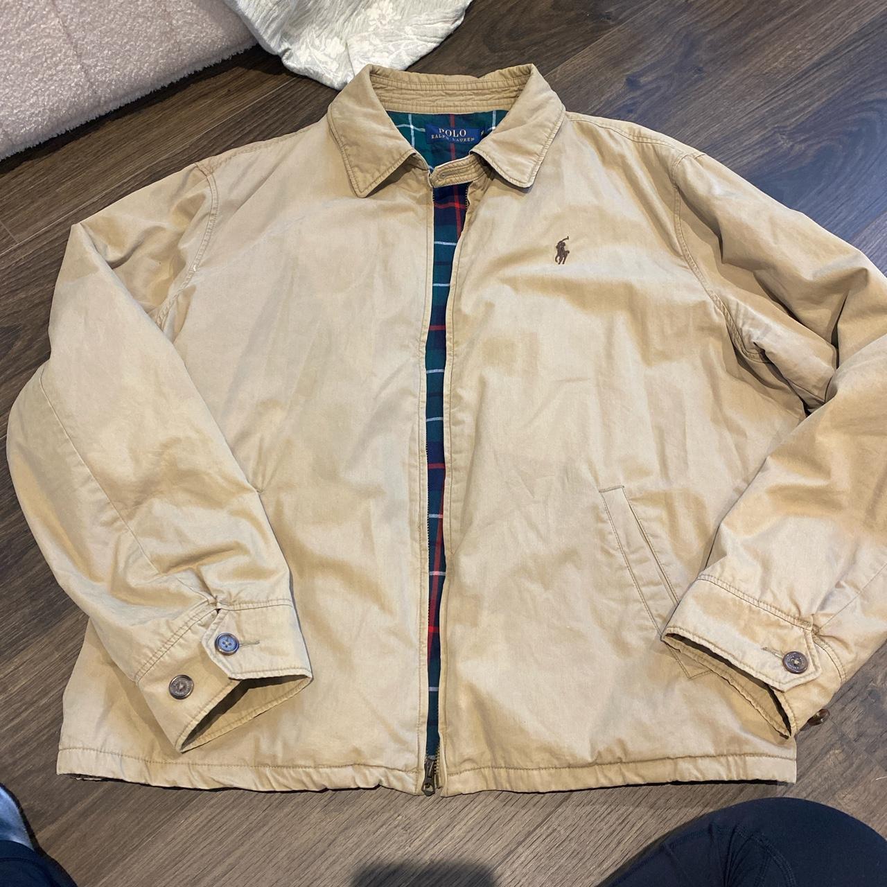 Polo Ralph Lauren mens jacket Beige Tartan lining... - Depop