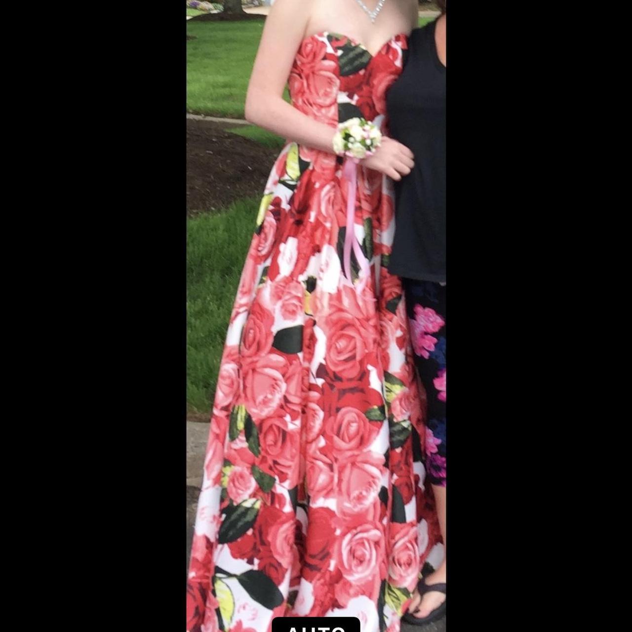 David's bridal floral prom dress hotsell