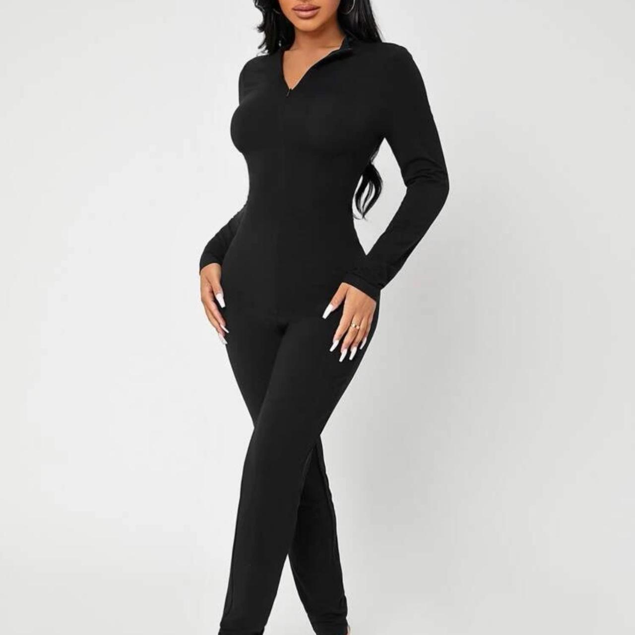 Shein black jumpsuit online