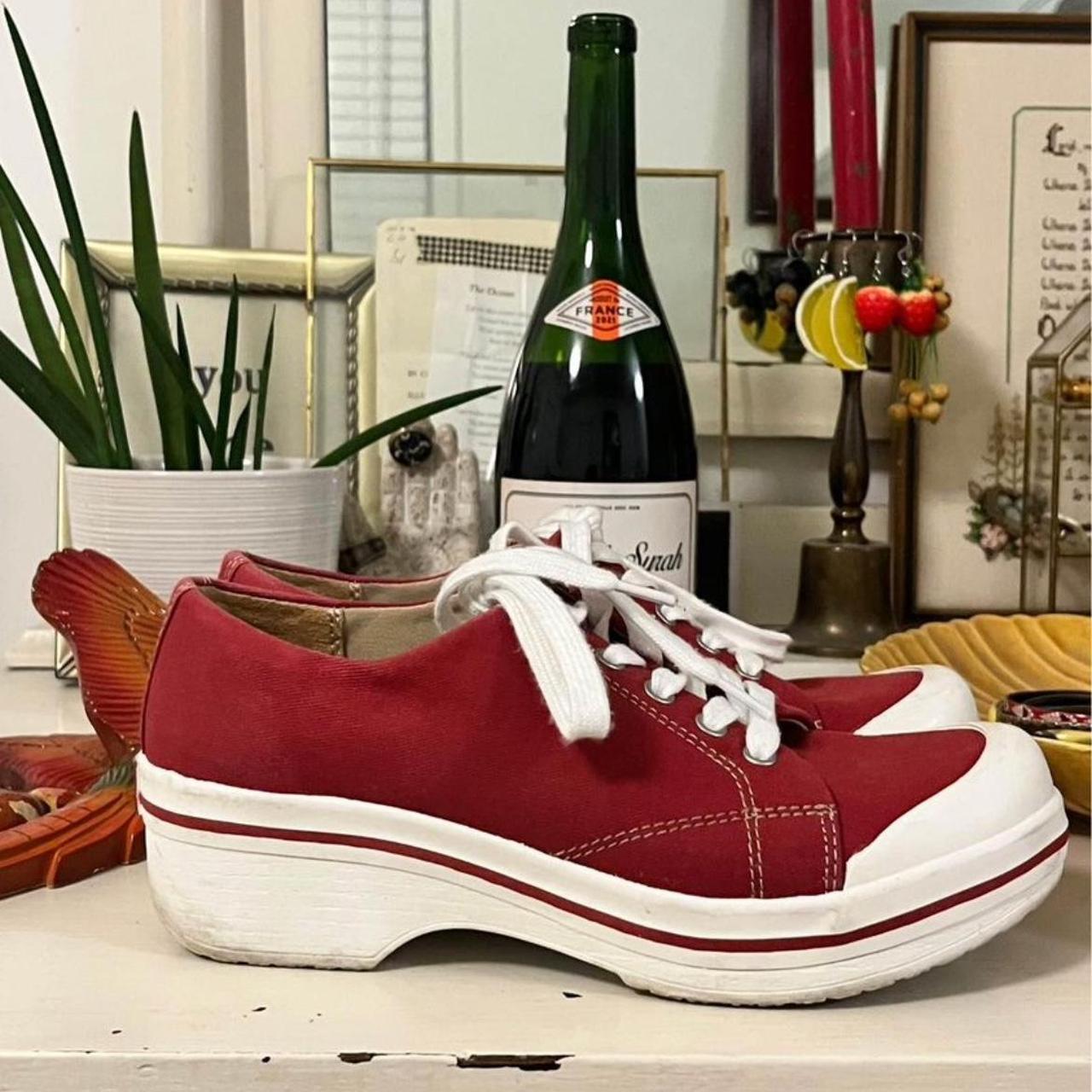 Dansko Sanibel Veda Canvas Vegan Shoes Red White. Depop