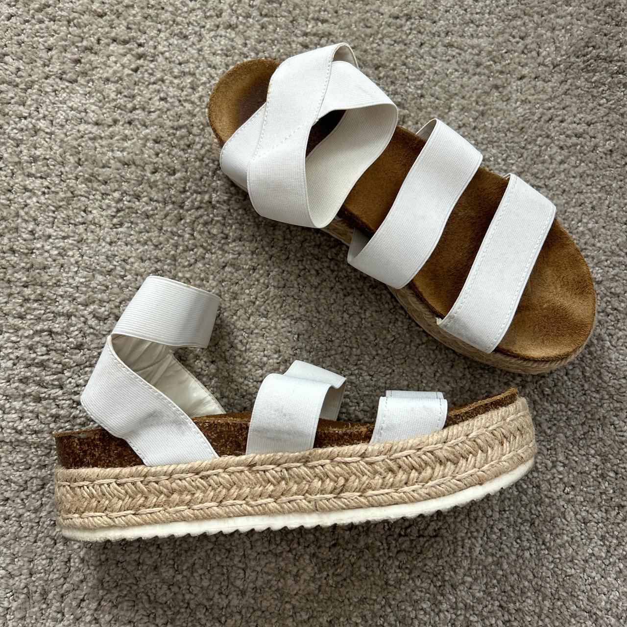 Steve madden white platform sandals online