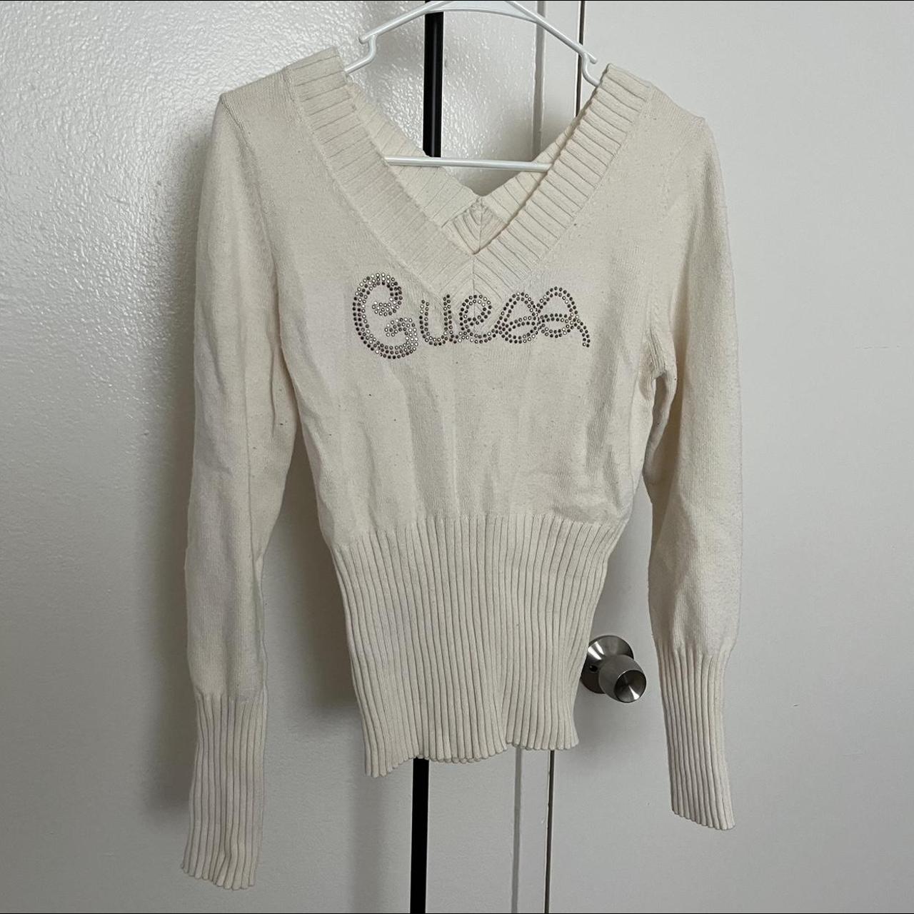 Guess Women's White Jumper | Depop