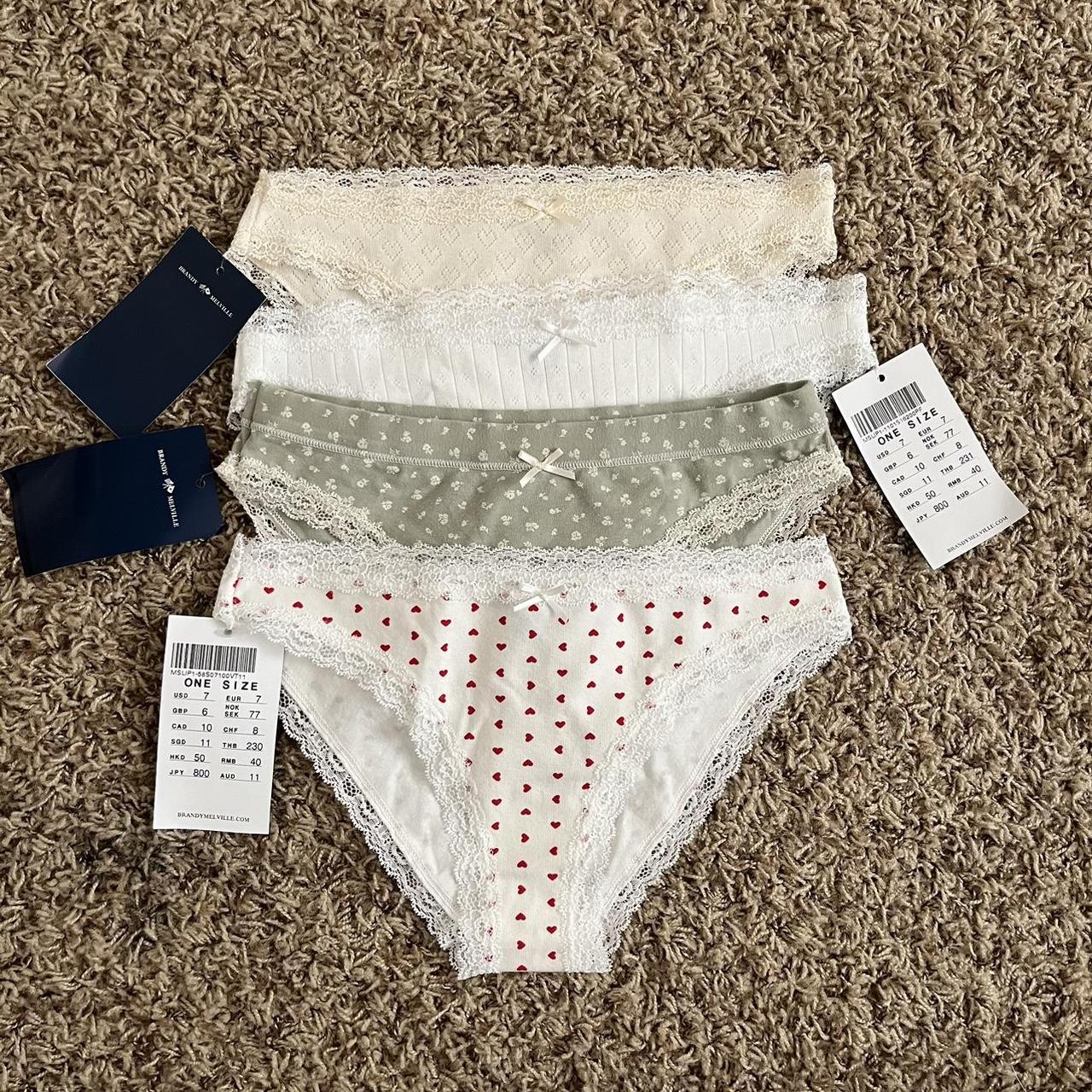 Brandy Melville Underwear Set of 4 price is firm ♡... Depop