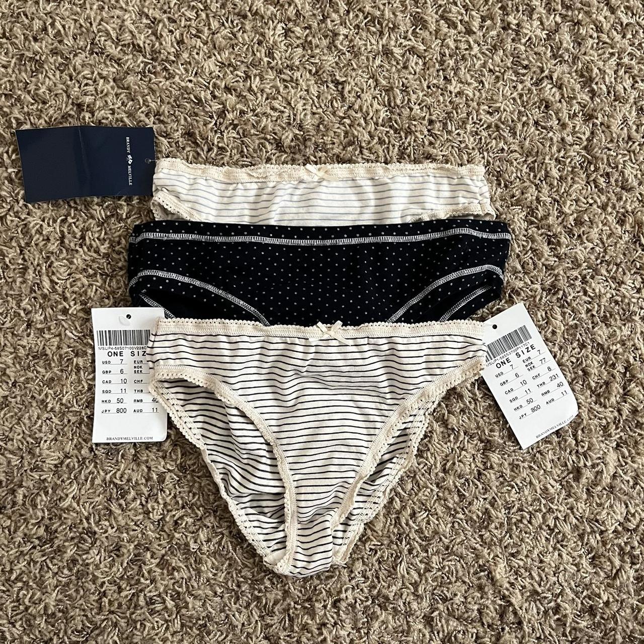 Brandy Melville Underwear Set of 3 price is firm ♡... Depop