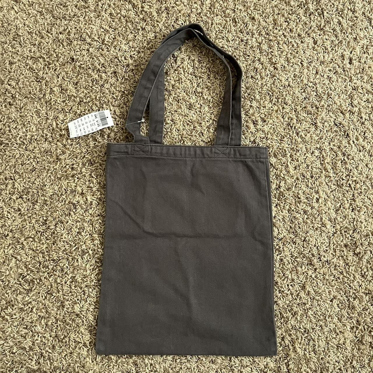 Brandy Melville Gray Tote Bag ♡ thick heavy... - Depop