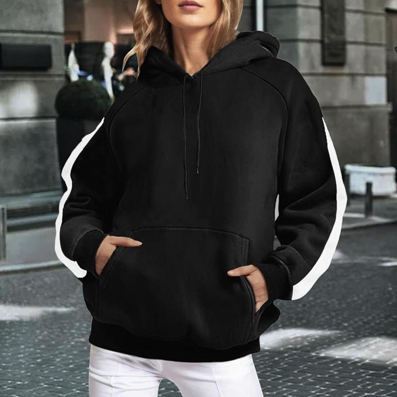 H M Black and White Hoodie