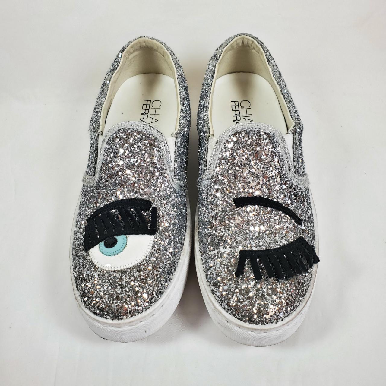 Chiara Ferragni Flirting Winking Glitter Sneakers. Depop