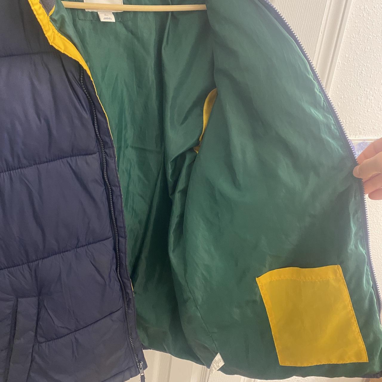 Men L puff winter coat. Patch on back, small rip in... Depop