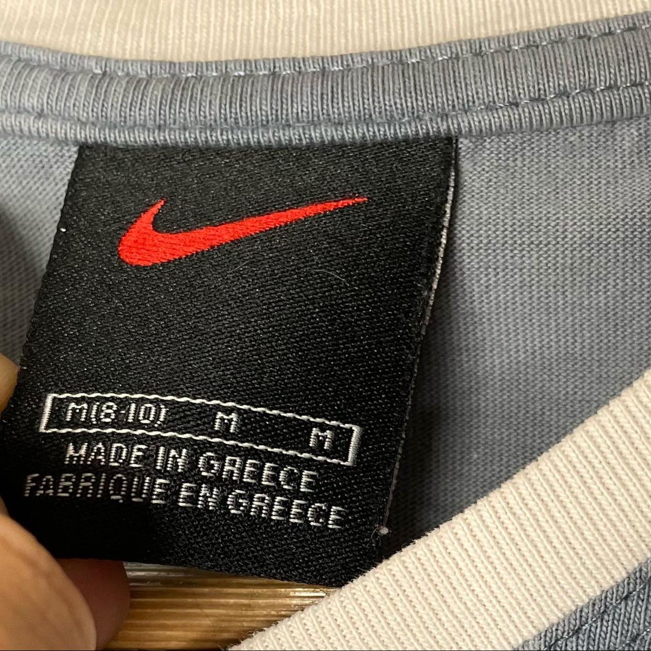 NIKE BABY BLUE SWOOSH T SHIRT 90s NIKE RED TAG SIZE... Depop