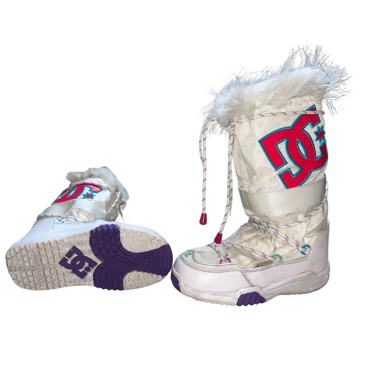 DC SHOE CO USA ROSE CHALET 2.0 SNOW BOOTS WHITE WITH... - Depop