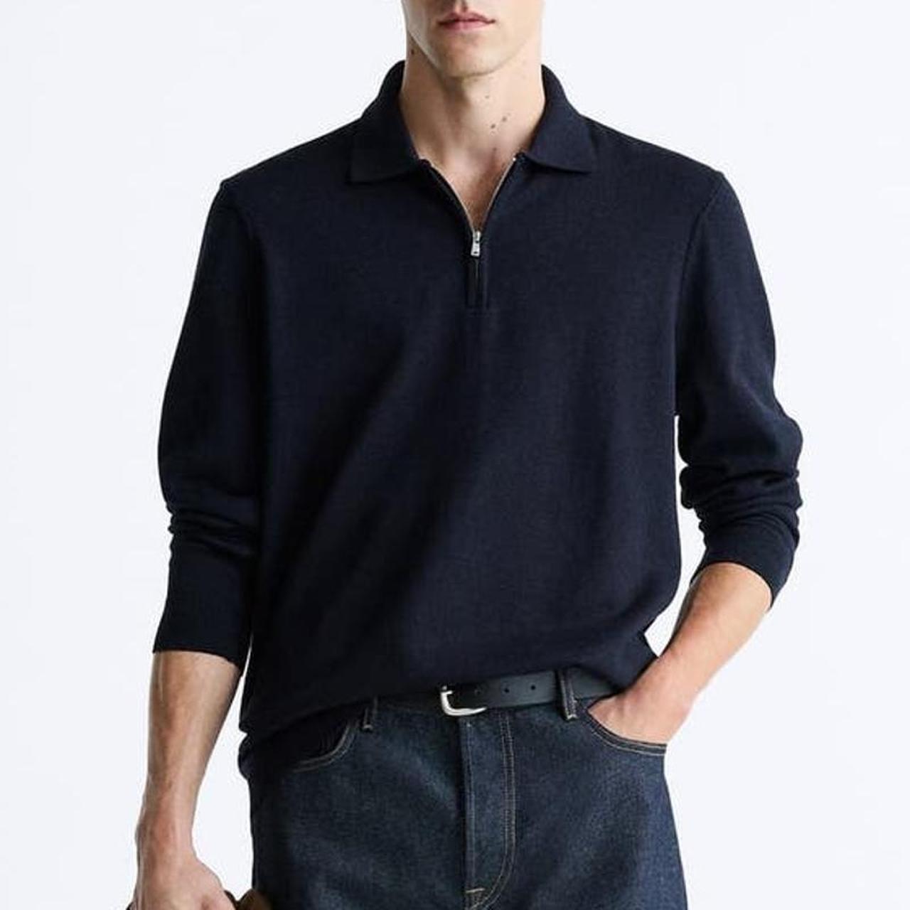 Quarter Zip Hoodie Pullover Zara Herren Half Zip Sweater Zara Zara