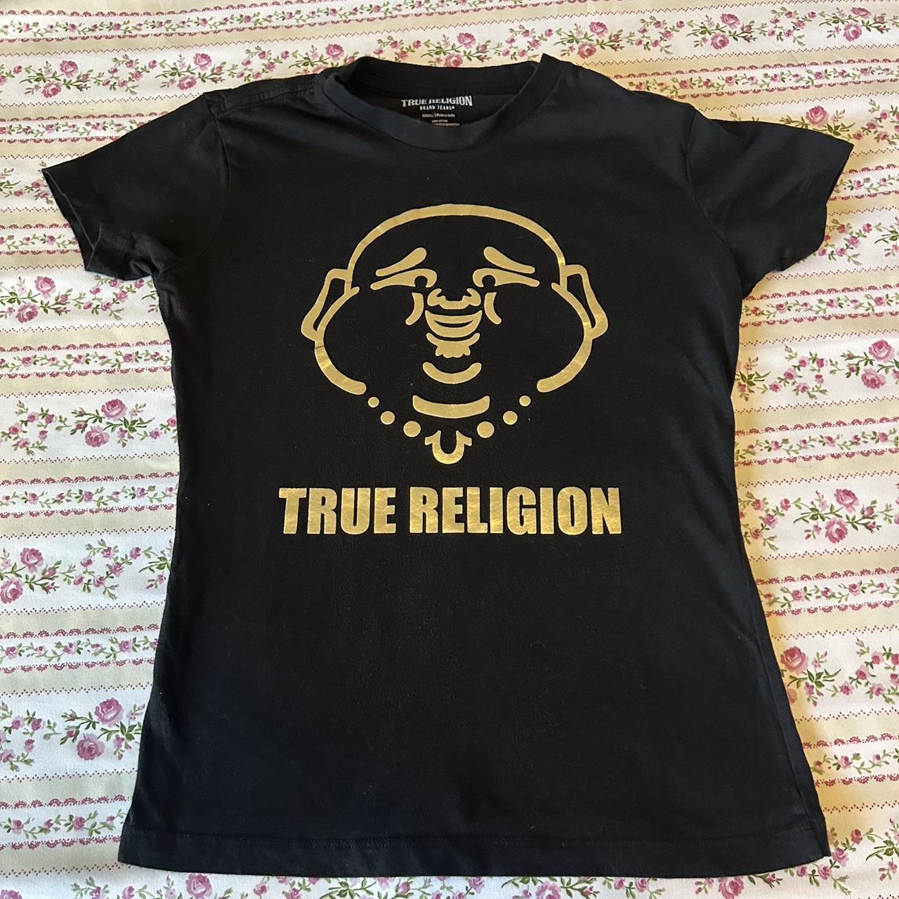 Logo Tee True Religion T Shirt Black And Gold True Religion Shirts