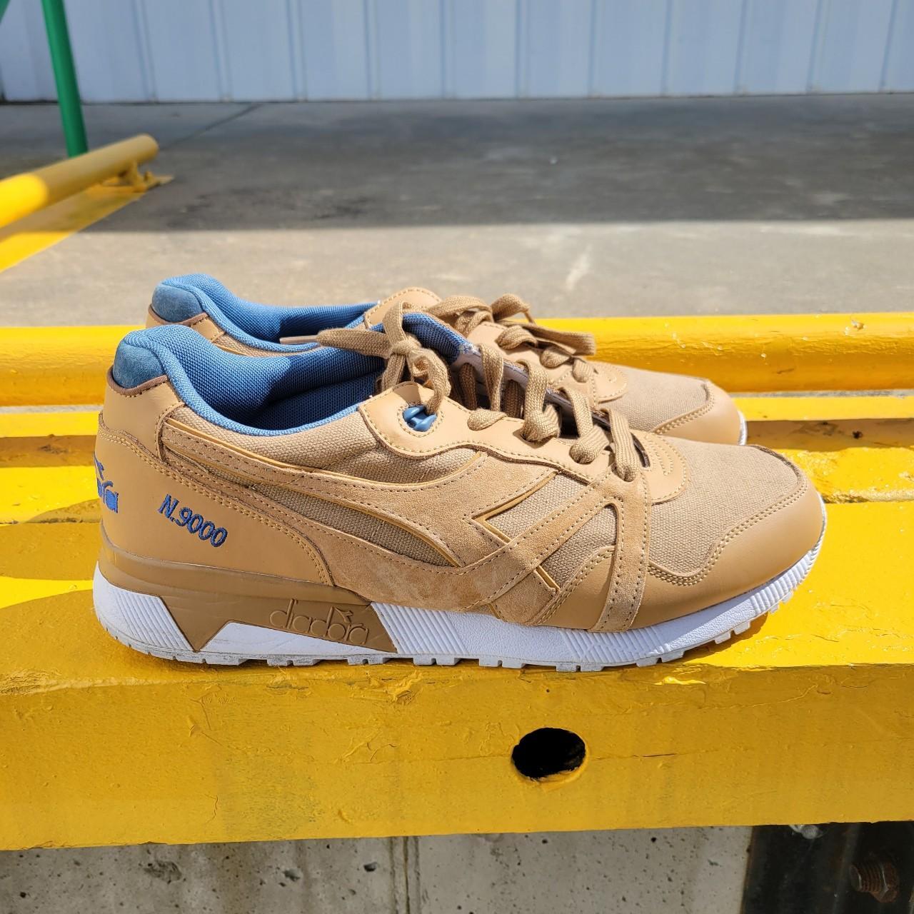 Diadora N9000 Tan Blue Diadora Sneakers. Depop