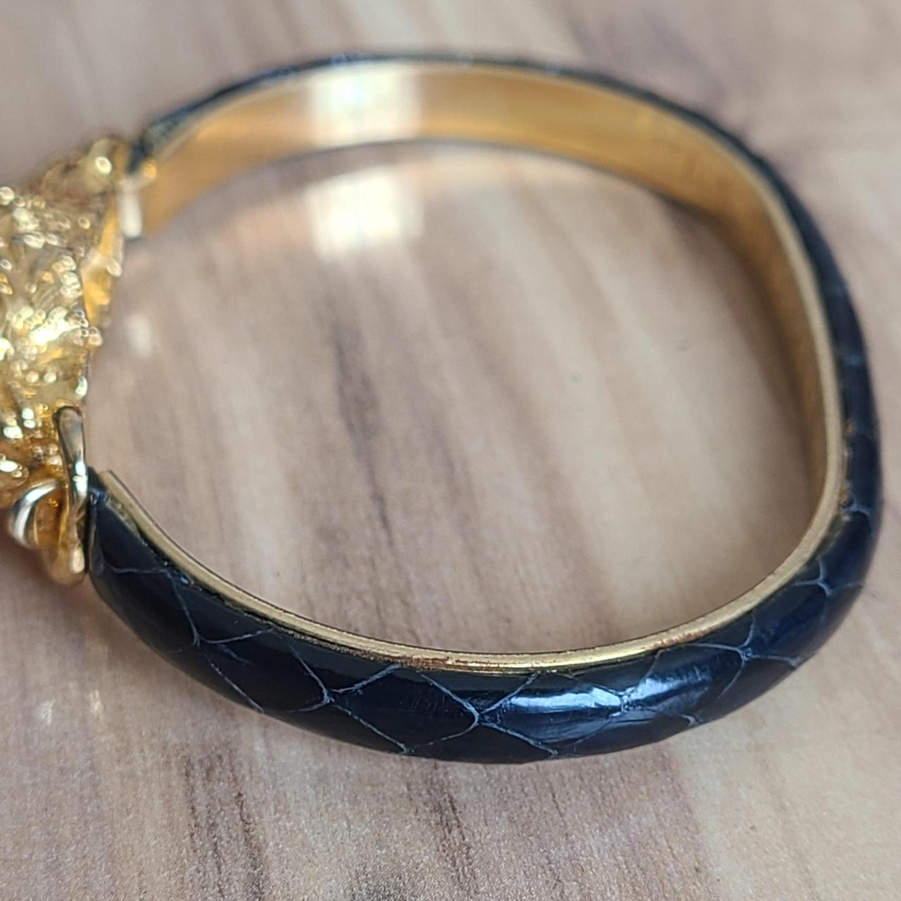 ITALY Mod. Dep. 24kt #Gold Plated SnakeSkin Bangle...