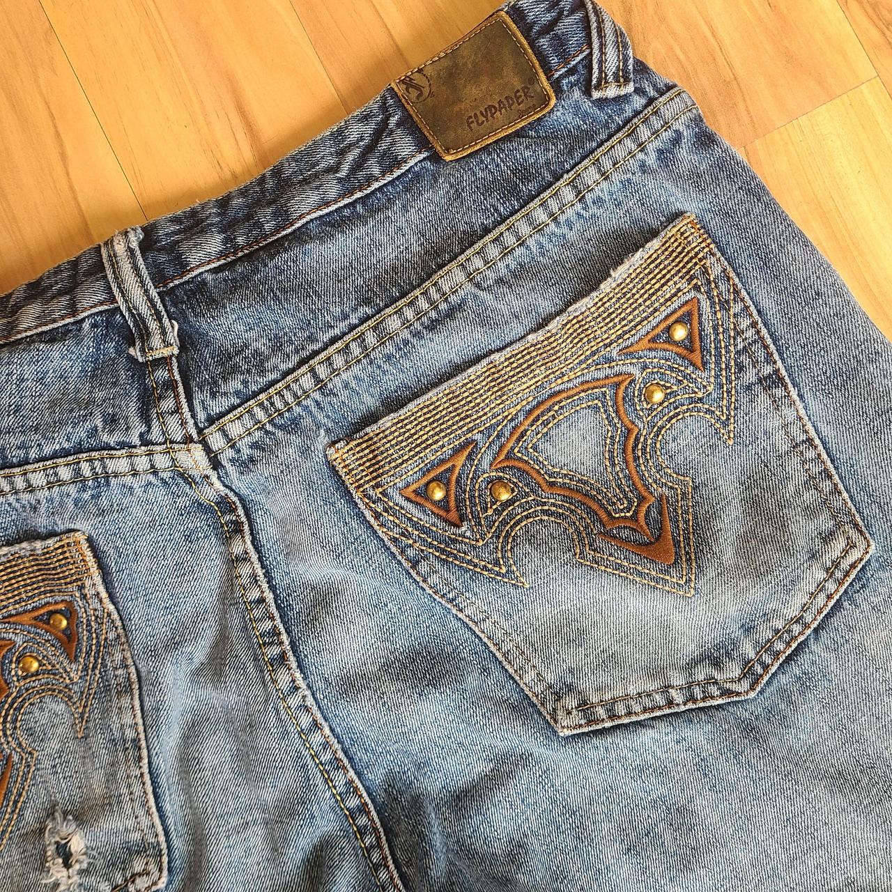 Flypaper Jeans Embellished Embroidered Studded... - Depop