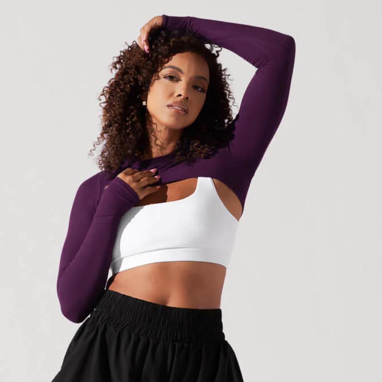 Popflex Relevé Ribbed Shrug - Winter Plum Workout... - Depop