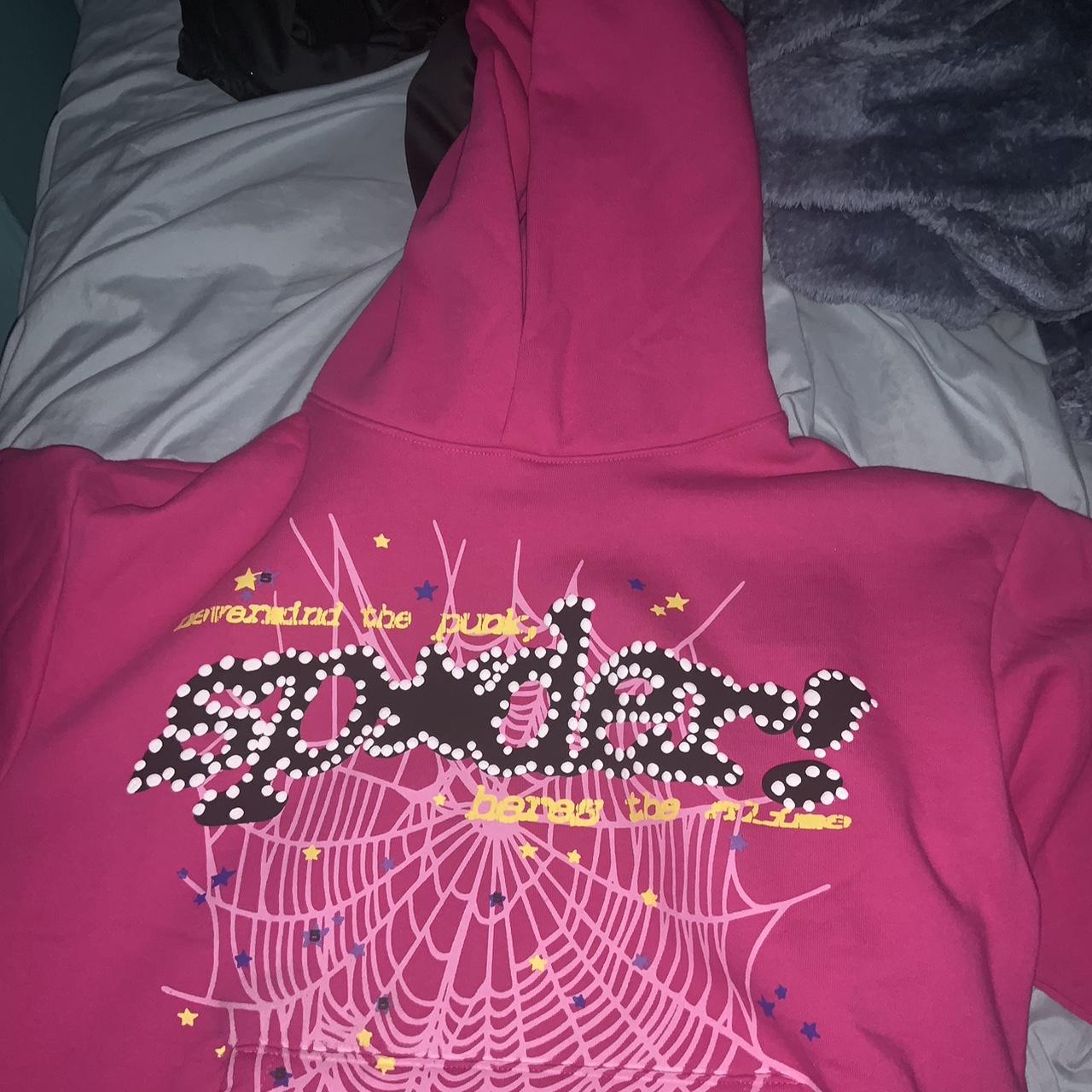 This authentic Sp5der Pink v2 Hoodie is a must-have | Depop This authentic Sp5der Pink v2 Hoodie is a must-have | Depop