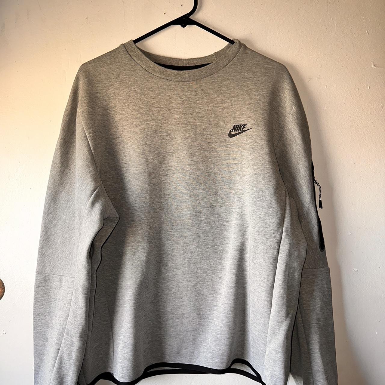 Men’s Grey Nike Tech Crewneck Size: L (TTS) Worn Once - Depop