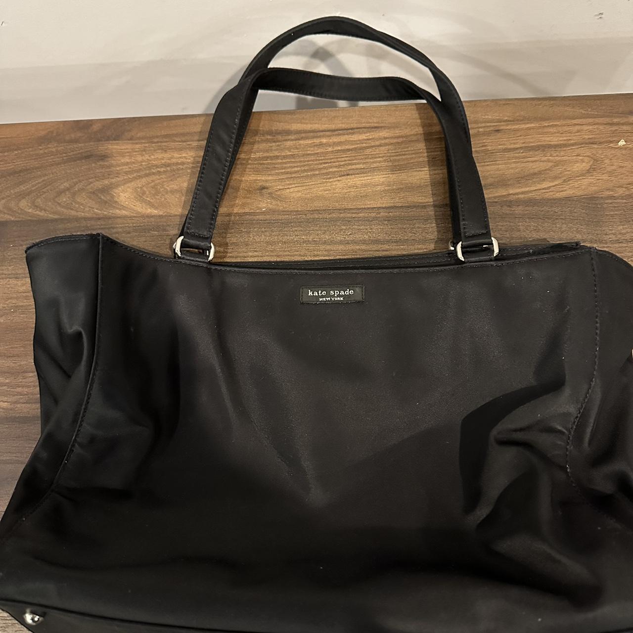 Kate Spade vinyl bag, one outside pocket in