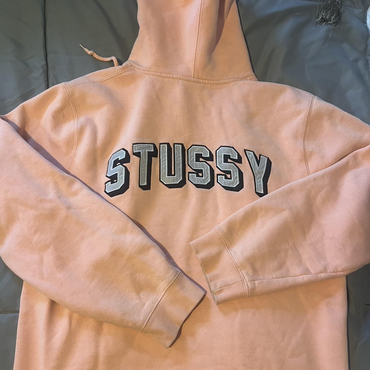 light pink stussy hoodie size: XL #stussy #skater... - Depop