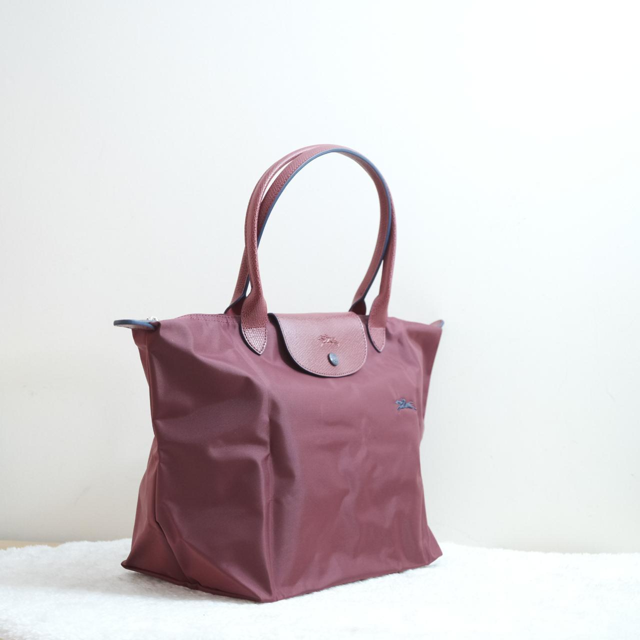 Burgundy Large Le Pliage Club Tote Bag Th Depop