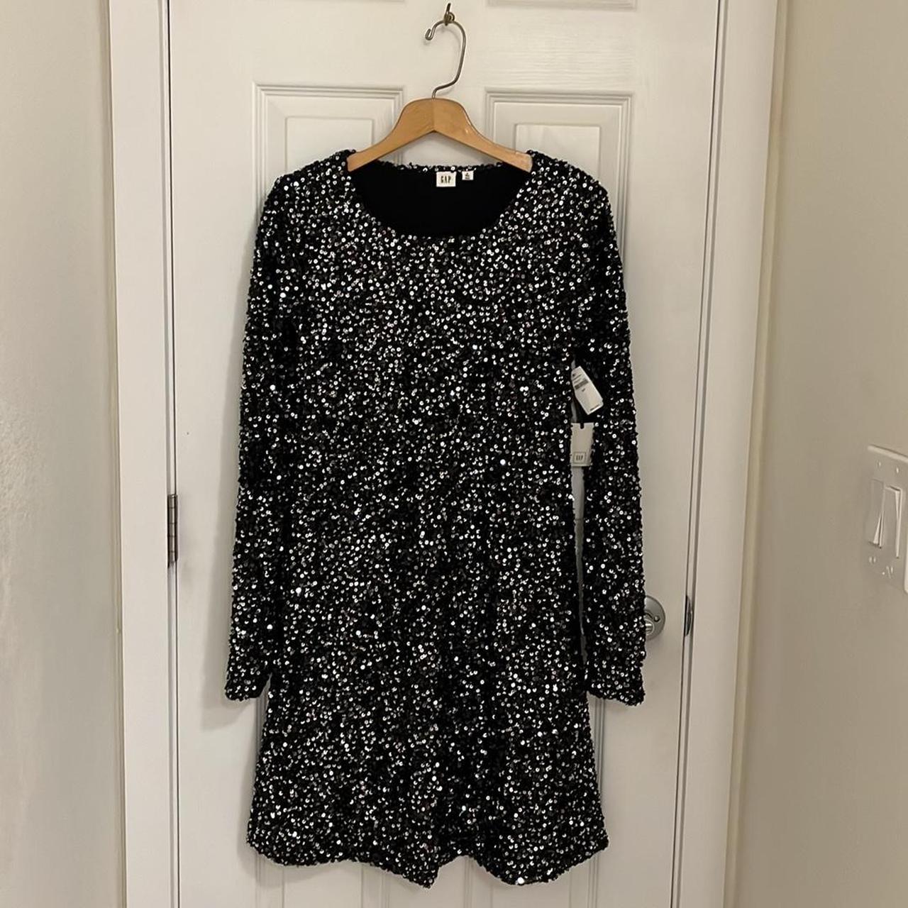 NWT Gap long sleeve sequin swing dress in... - Depop