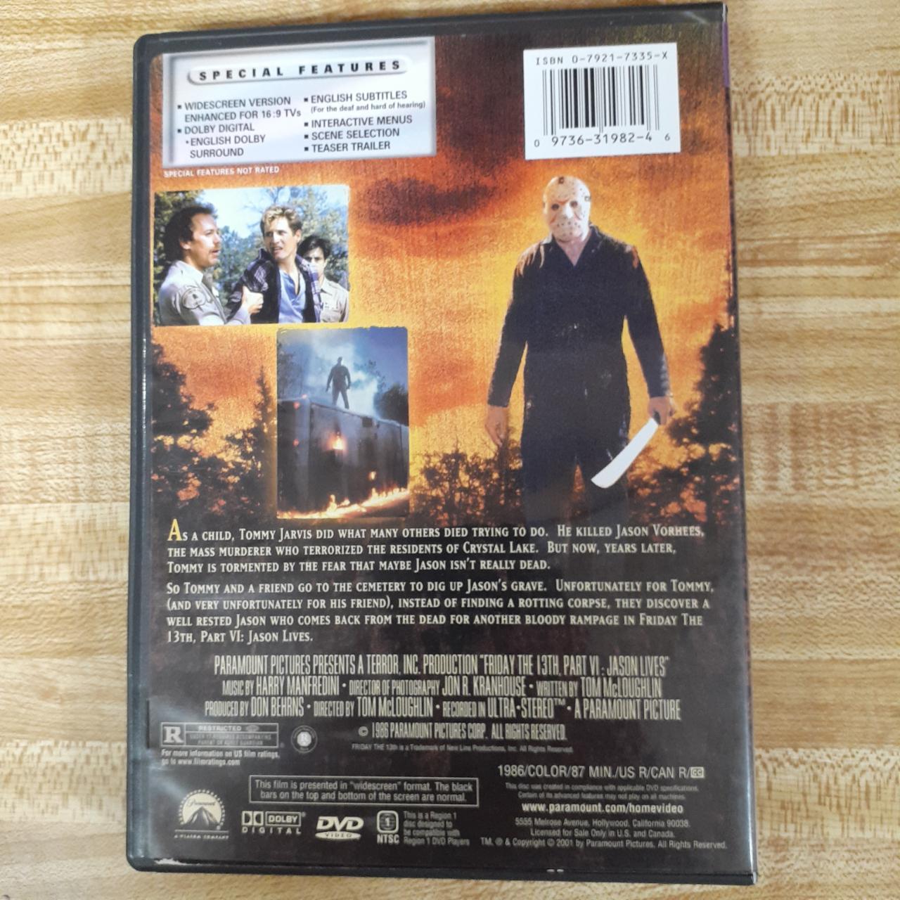 Friday the 13th 6 Jason Lives 1986 [DVD] Horror | Depop
