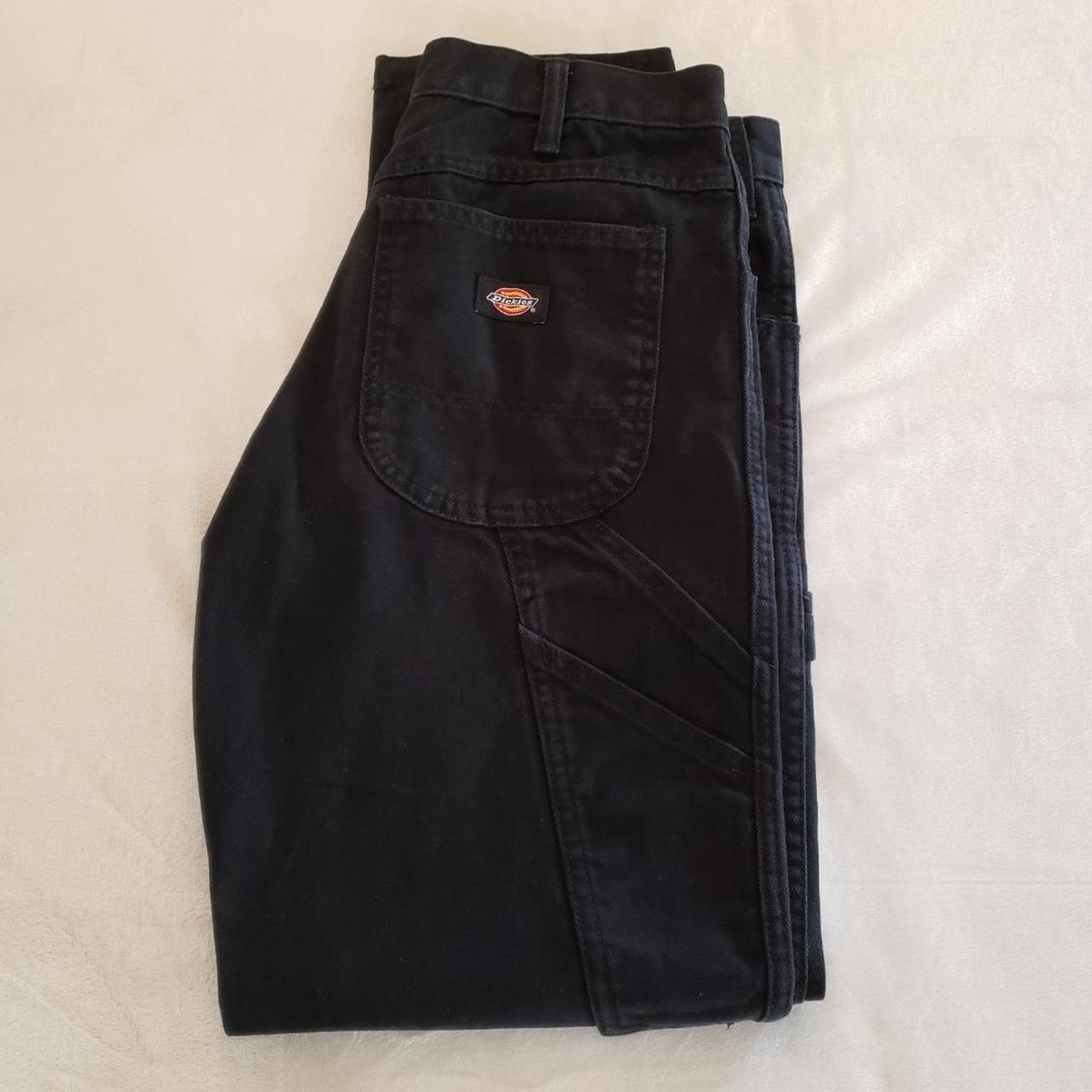 Men’s black dickies carpenter pants. 28x32, worn... - Depop