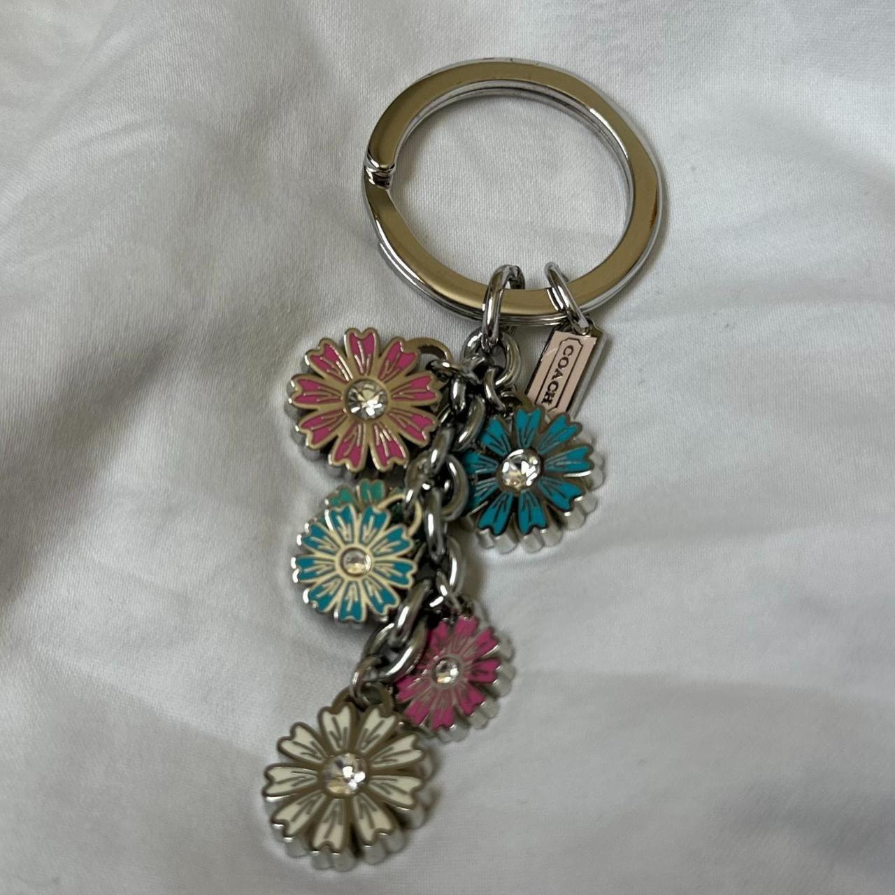 Coach flower deals keychain