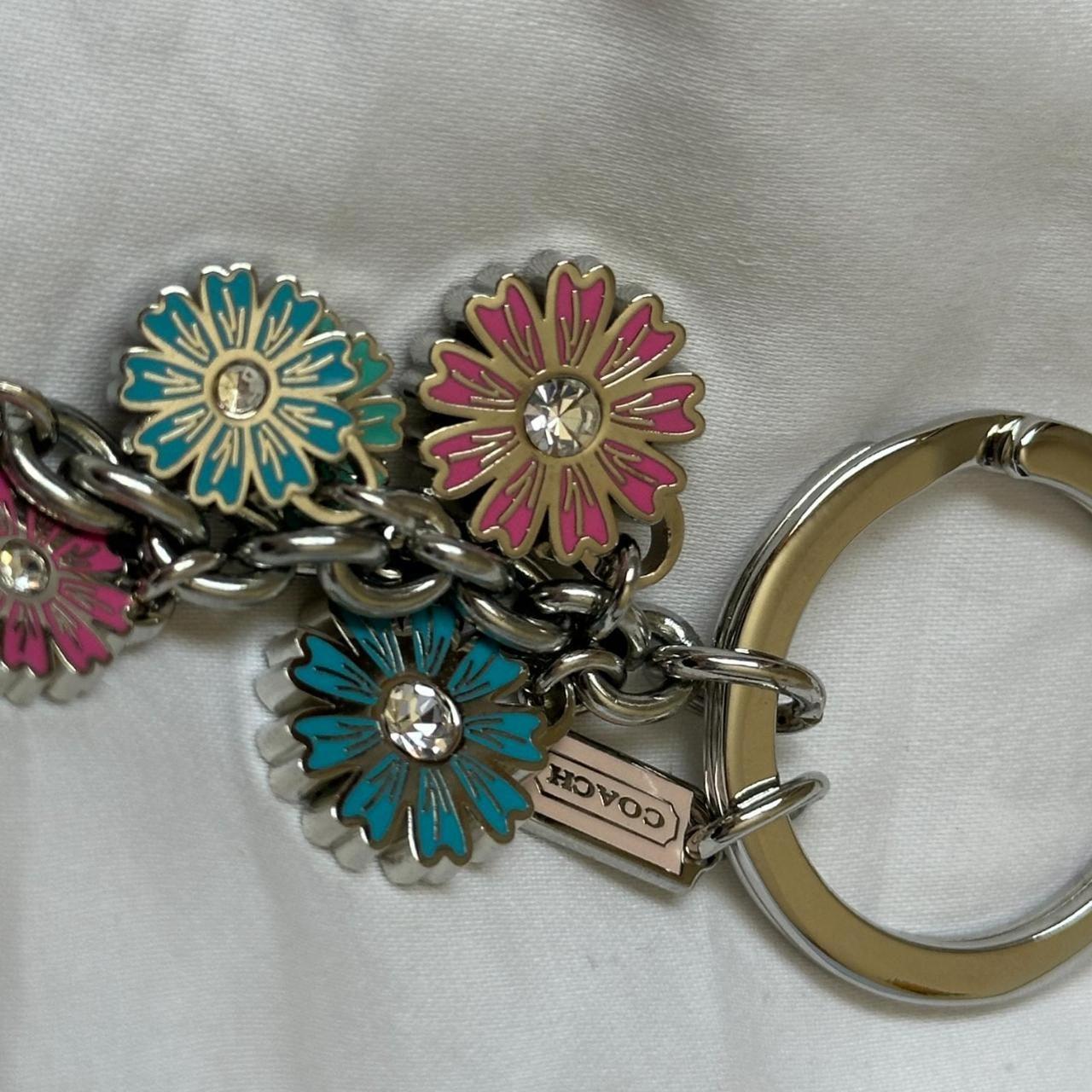 Coach flower crystal cheapest keychain