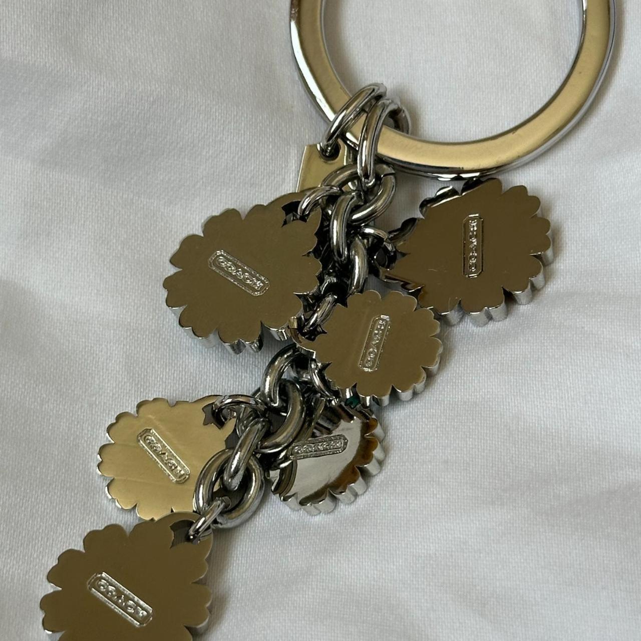 Popular Coach flower crystal keychain