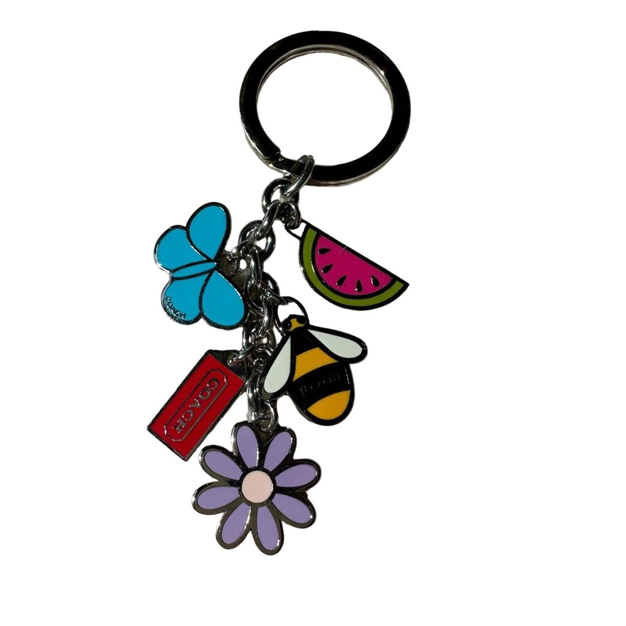 COACH Purple flower, Butterfly&Bee popular Keychain and Pink Circles