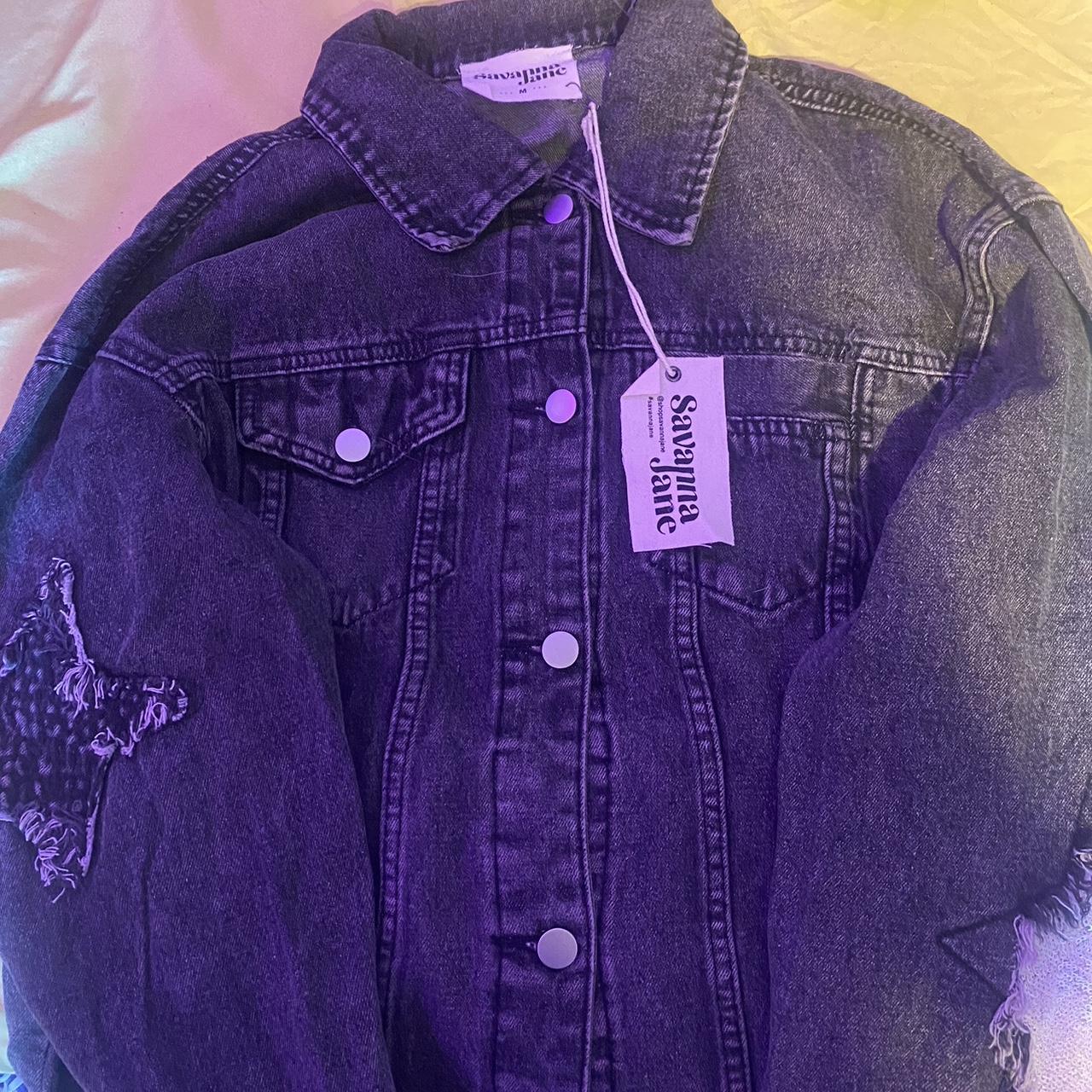 grey jean jacket got it for christmas not my style... - Depop