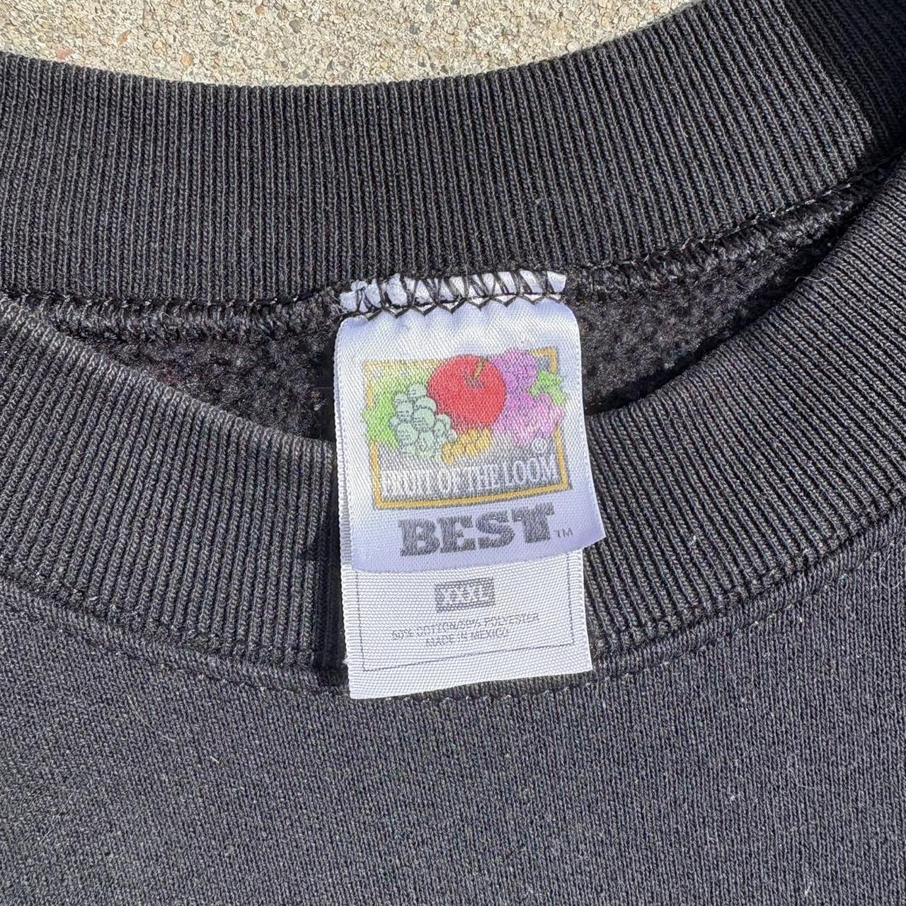 Fruit of the Loom Men's Sweatshirt - Black - XL – Grey and