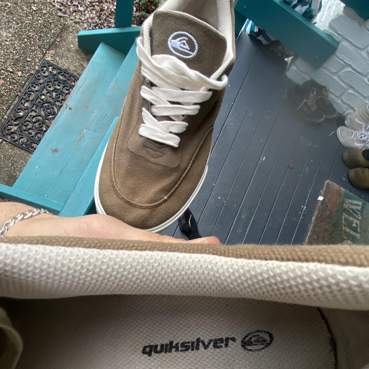 90s Quiksilver CANVAS SKATE SHOES super rare in mint. Depop