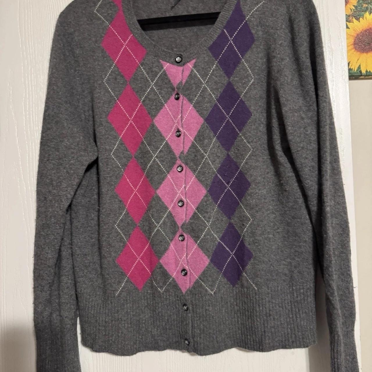Apt. 9 Women's Cardigan - Grey/Multi - XL – APT 9… - image 1
