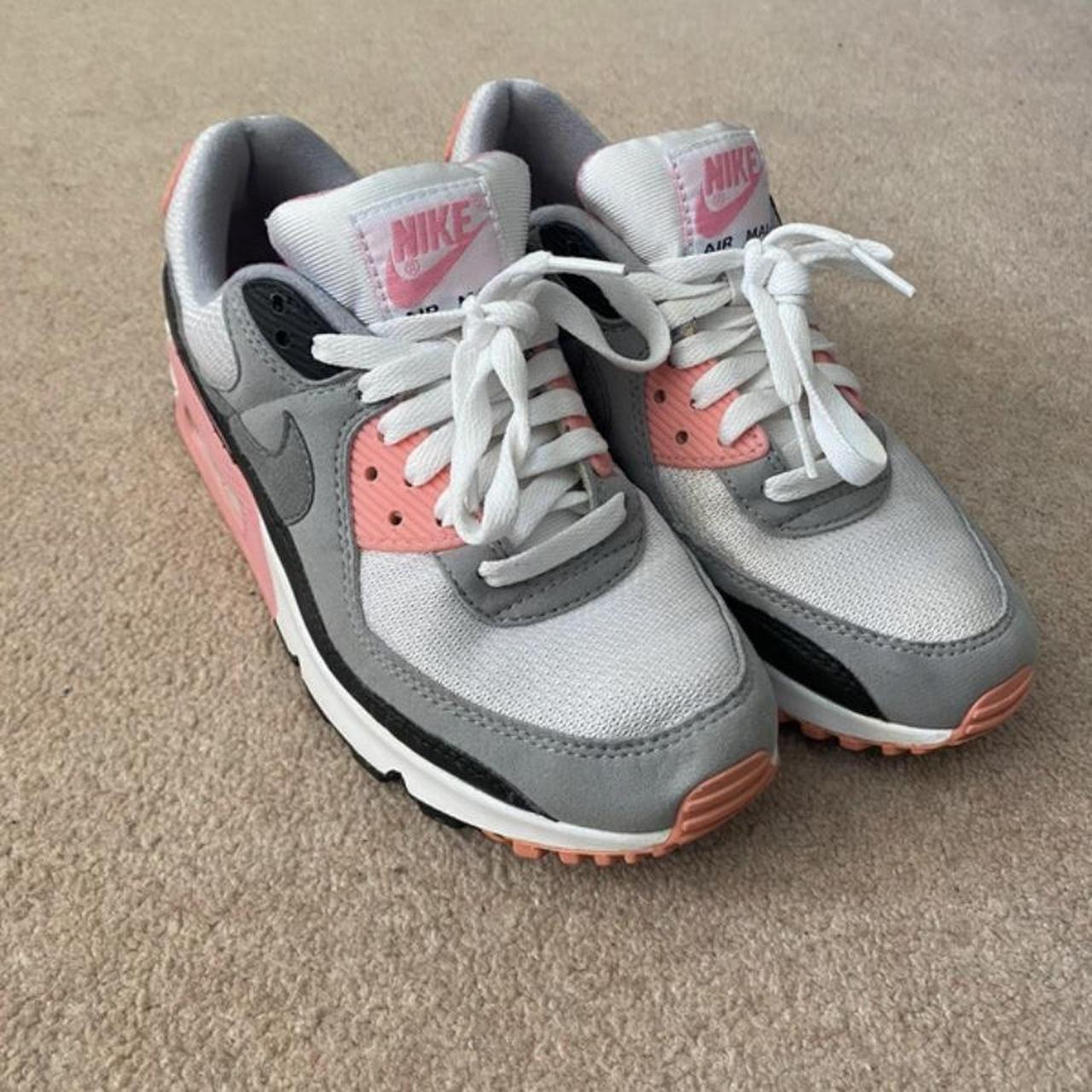 Airmax Sneakers Nike Air Max 90 Grey And Rose Airmax Rosse New