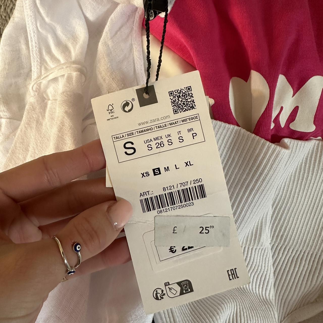 Zara White Cheesecloth Halter Neck Top Brand new... Depop