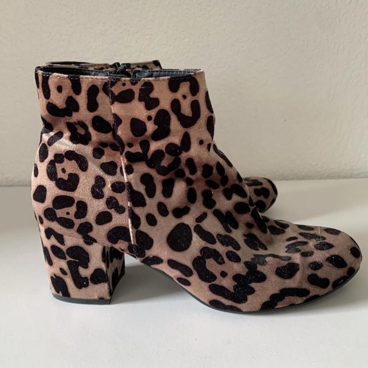 Target Leopard Ankle Boots Size 7.5 Depop