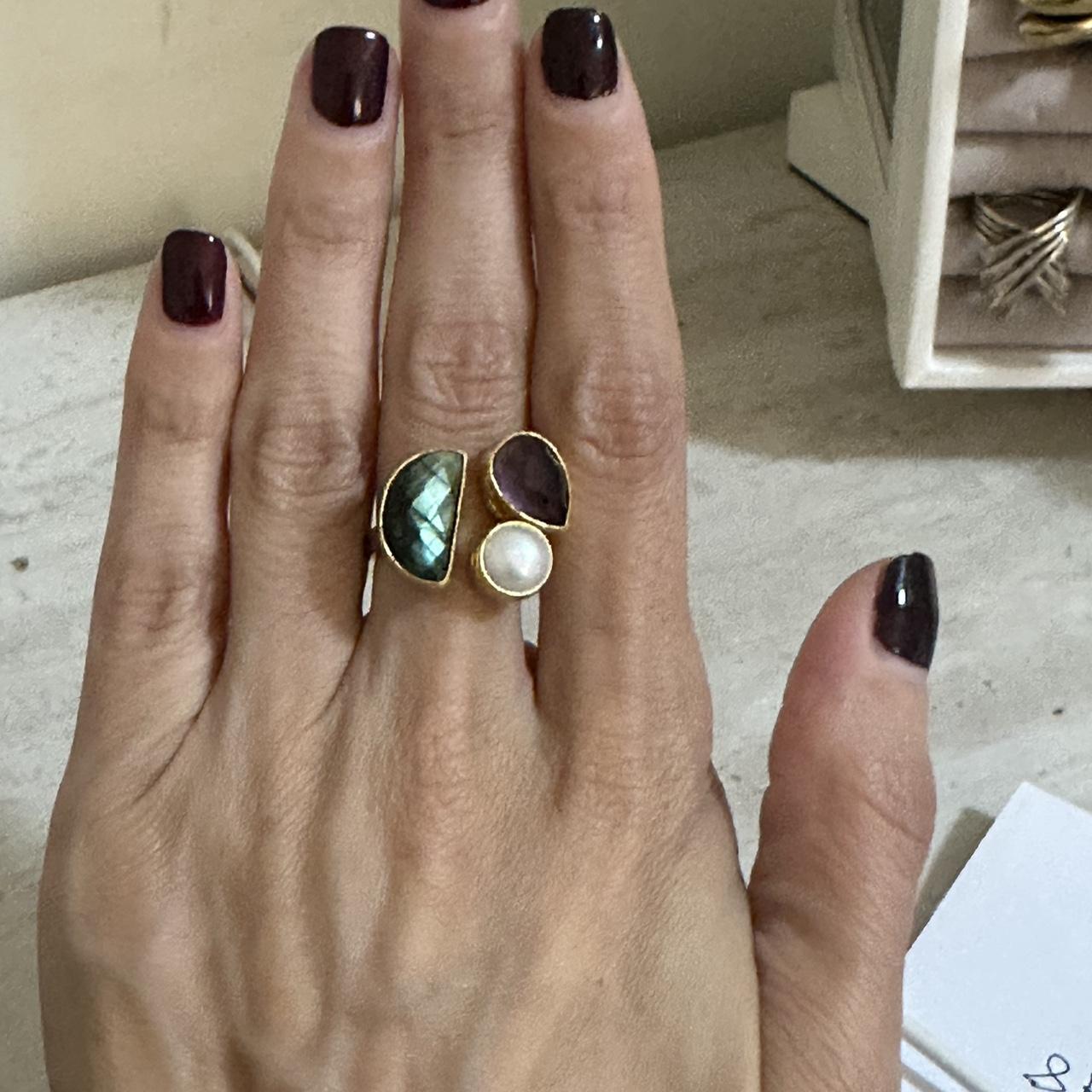 Women's Ring - Multi/Gold – Unique multi-coloured… - image 1