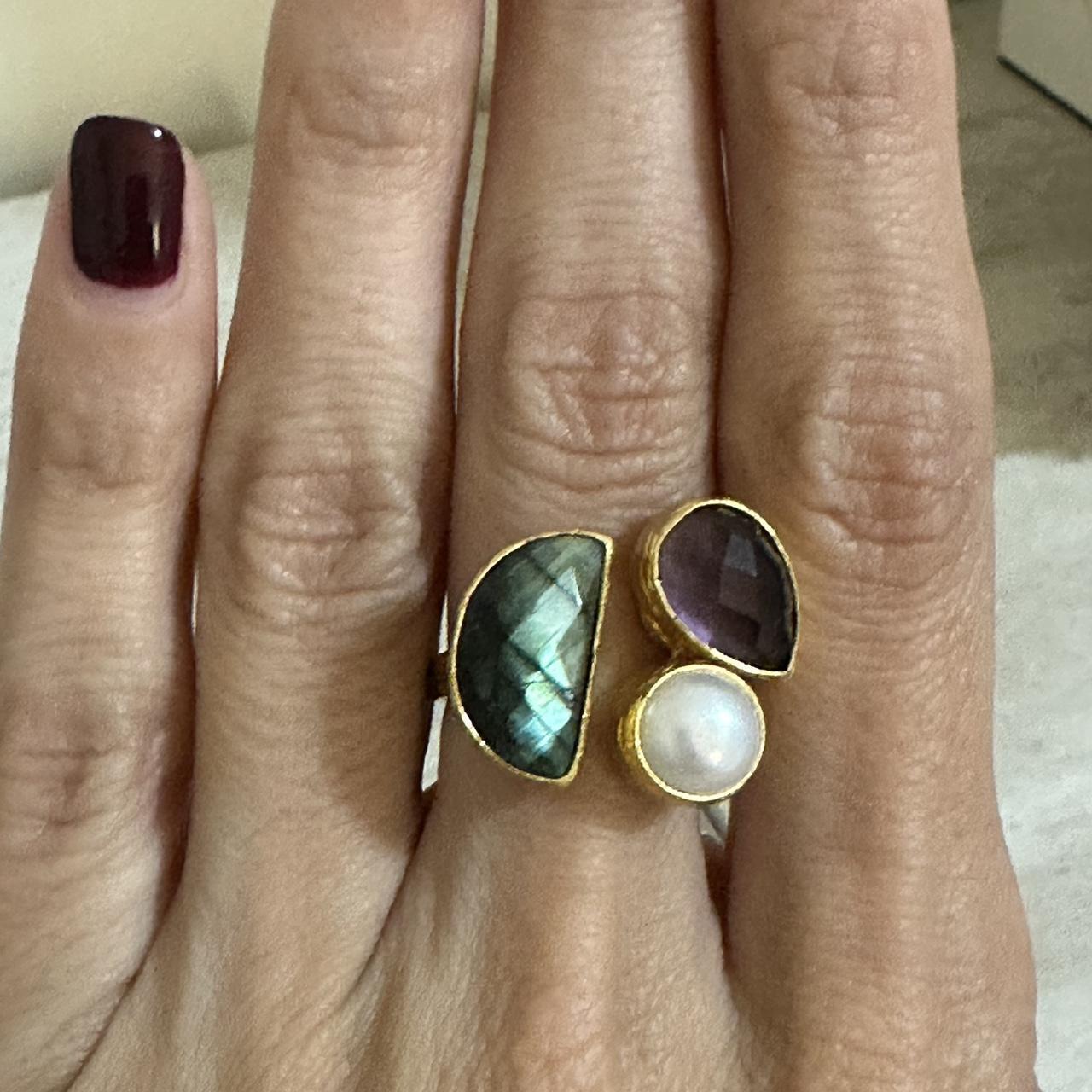 Women's Ring - Multi/Gold – Unique multi-coloured… - image 2